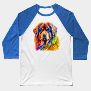 Pop-Art Tibetan Mastiff Impressionism Baseball T-Shirt